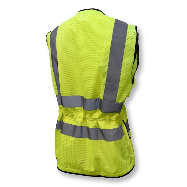 Hi-Vis Ladies Hvy Dty Surv Safety Vest-Grn-2X